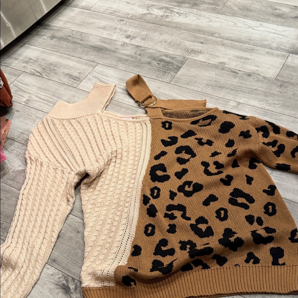 Andree Tan and Black Off-the-Shoulder Sweater